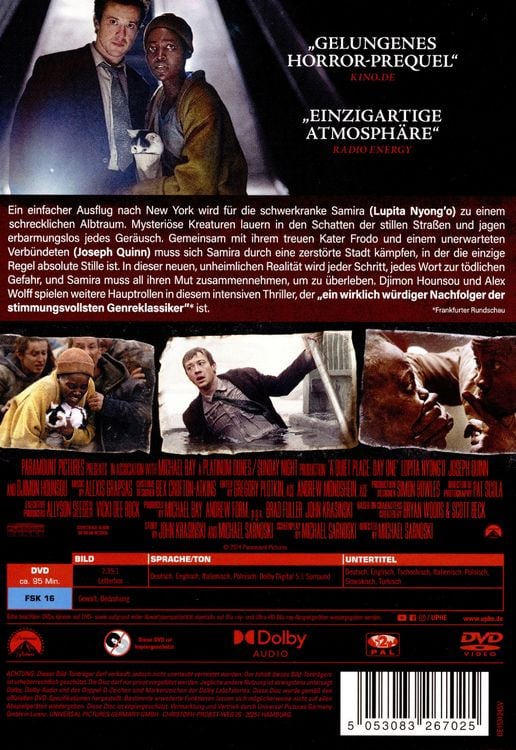Produktbild: A Quiet Place: Tag Eins (DVD)
