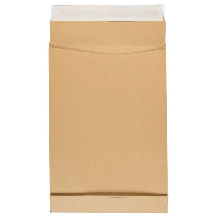 Produktbild: Idena Faltentasche 130g/m&sup2; haftklebend ohne Fenster braun DIN C4 100 St&uuml;ck 4cm Boden