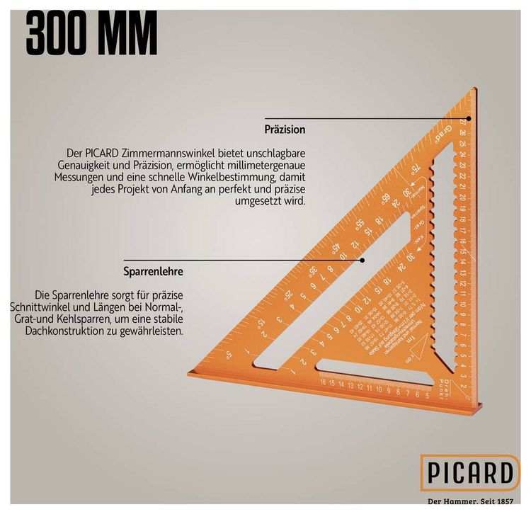 Produktbild: Picard 0071520-180 Zimmermannswinkel 90&deg;