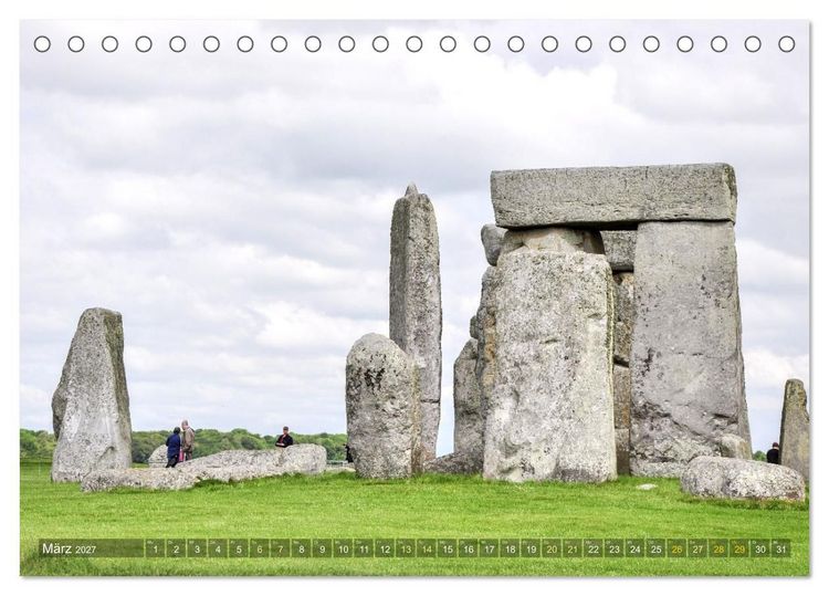 Produktbild: Geheimnisvolles Stonehenge (Tischkalender 2027 DIN A5 quer), CALVENDO Monatskalender