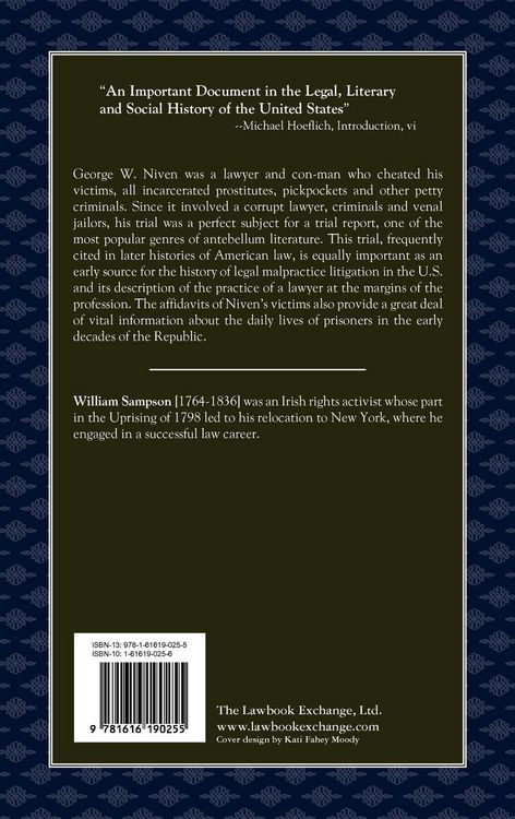 Produktbild: The Case of Geoge W. Niven, Esq.