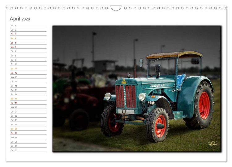 Produktbild: Oldtimer - geliebte Trecker (Wandkalender 2026 DIN A3 quer), CALVENDO Monatskalender