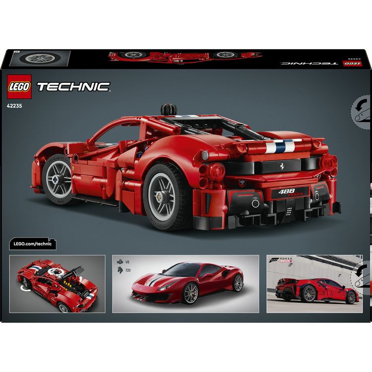 Produktbild: LEGO Technic 42235 Ferrari 488 PISTA Auto, Bauspielzeug f&uuml;r Kinder ab 9 Jahren, Ferrari-Merch