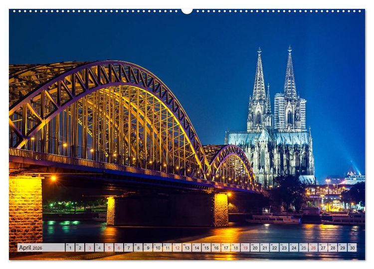 Produktbild: Big City Lights - Metropolen im Lichterglanz (hochwertiger Premium Wandkalender 2026 DIN A2 quer), Kunstdruck in Hochglanz