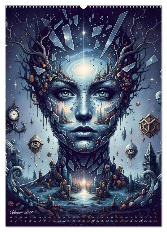 Produktbild: Gedankenchaos - Blicke in einer verwirrten Geist (hochwertiger Premium Wandkalender 2027 DIN A2 hoch), Kunstdruck in Hochglanz