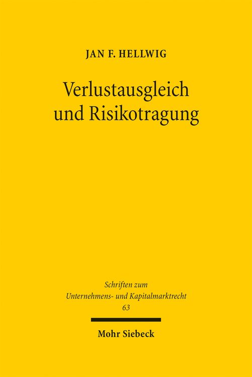 Produktbild: Verlustausgleich und Risikotragung