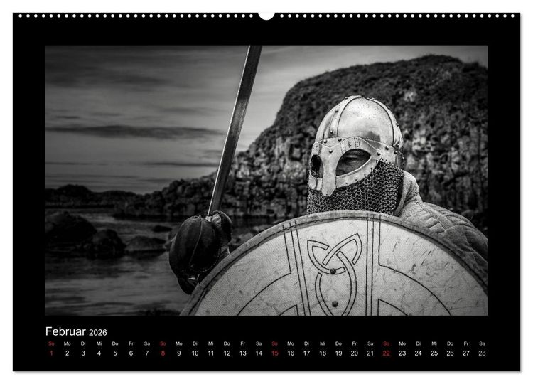 Produktbild: Wikinger und Krieger (hochwertiger Premium Wandkalender 2026 DIN A2 quer), Kunstdruck in Hochglanz