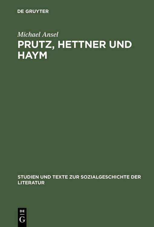 Produktbild: Prutz, Hettner und Haym