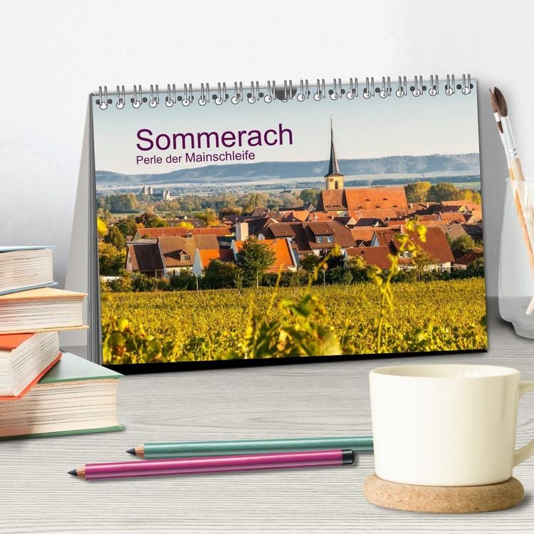 Produktbild: Sommerach - Perle der Mainschleife (Tischkalender 2026 DIN A5 quer), CALVENDO Monatskalender