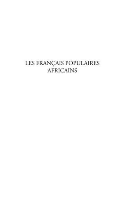 Produktbild: Les francais populaires africains - fran