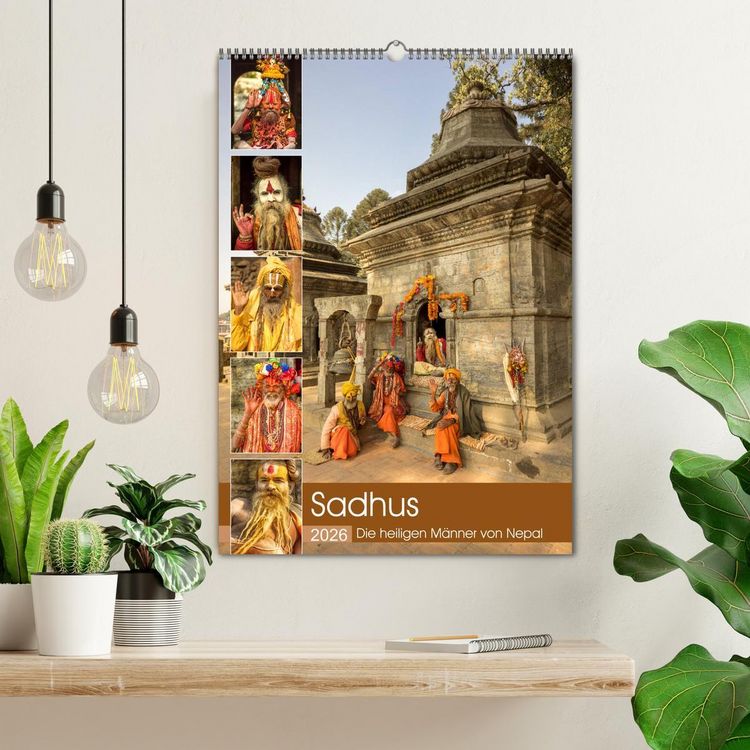 Produktbild: Sadhus - Die heiligen M&auml;nner von Nepal (Wandkalender 2026 DIN A2 hoch), CALVENDO Monatskalender