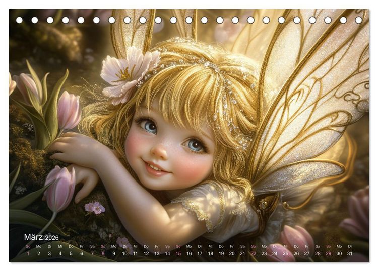 Produktbild: Feenstaub und Kinderlachen (Tischkalender 2026 DIN A5 quer), CALVENDO Monatskalender