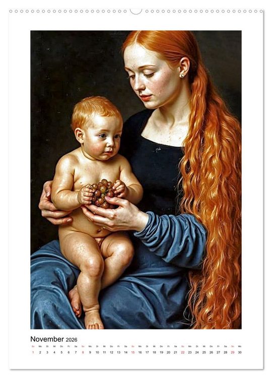 Produktbild: Marienbilder der Renaissance neu interpretiert (Wandkalender 2026 DIN A2 hoch), CALVENDO Monatskalender