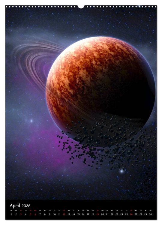Produktbild: Die Welt der Planeten (hochwertiger Premium Wandkalender 2026 DIN A2 hoch), Kunstdruck in Hochglanz