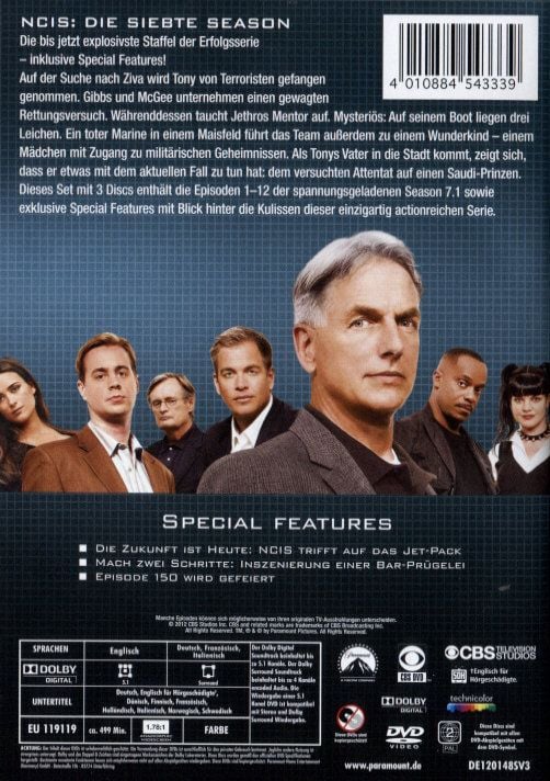 Produktbild: NCIS - Naval Criminal Investigate Service/Season 7.1 [3 DVDs]