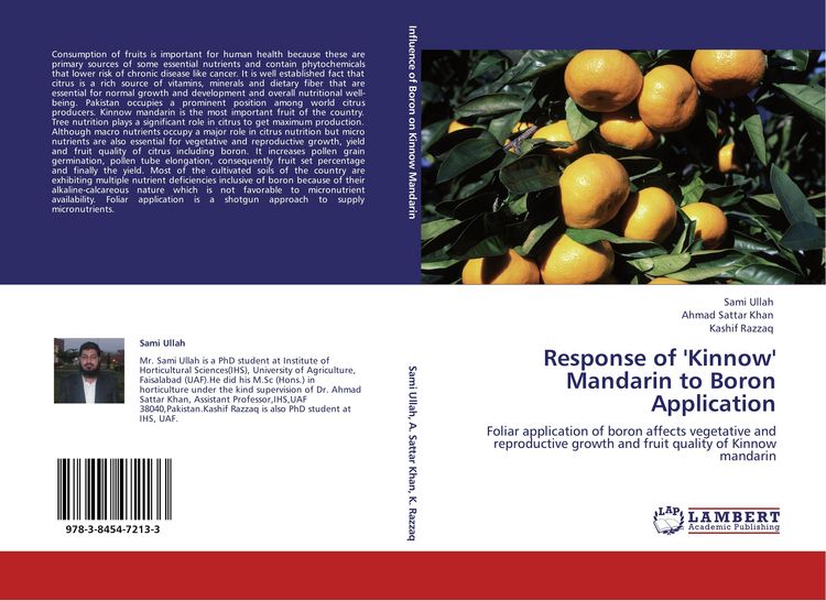 Produktbild: Response of 'Kinnow' Mandarin to Boron Application