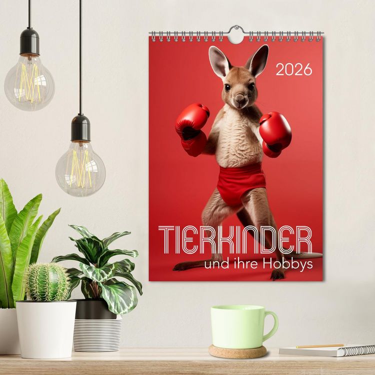 Produktbild: Tierkinder und ihre Hobbys (Wandkalender 2026 DIN A4 hoch), CALVENDO Monatskalender