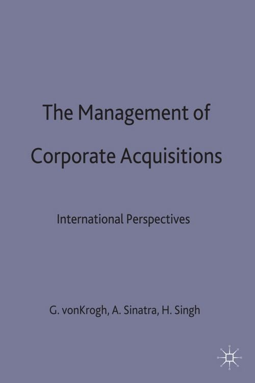 Produktbild: The Management of Corporate Acquisitions