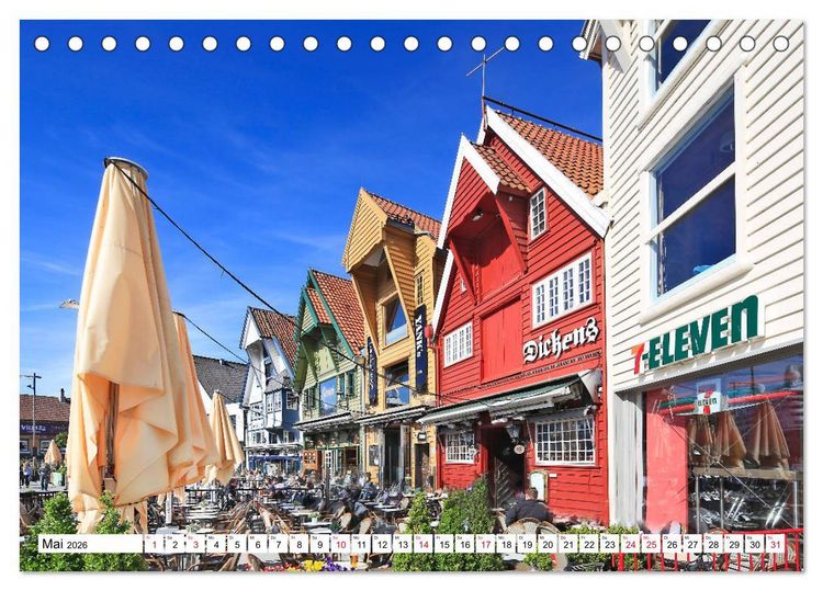 Produktbild: Sommer in Stavanger vom Frankfurter Taxifahrer Petrus Bodenstaff (Tischkalender 2026 DIN A5 quer), CALVENDO Monatskalender