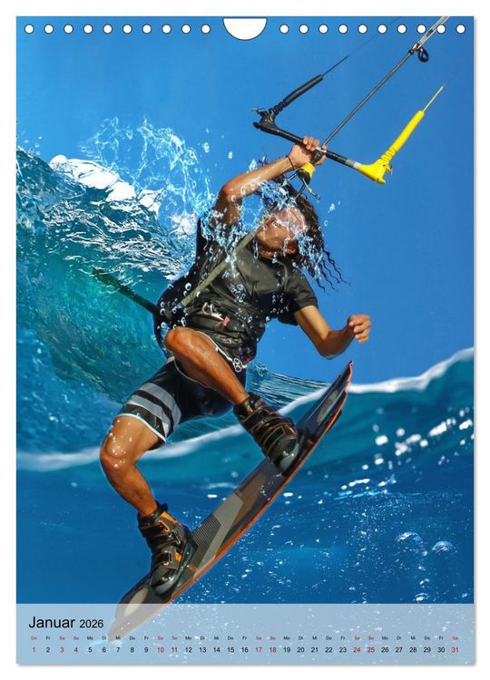 Produktbild: Kitesurfen - Fun pur (Wandkalender 2026 DIN A4 hoch), CALVENDO Monatskalender