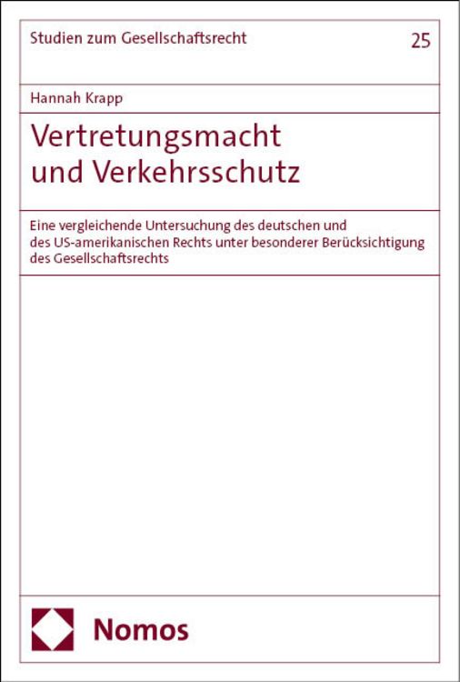 Produktbild: Vertretungsmacht und Verkehrsschutz