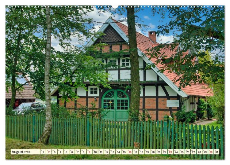 Produktbild: Baukunst Fachwerk (Wandkalender 2026 DIN A2 quer), CALVENDO Monatskalender