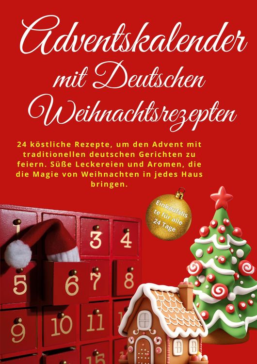 Produktbild: Adventskalender mit deutschen Weihnachtsrezepten