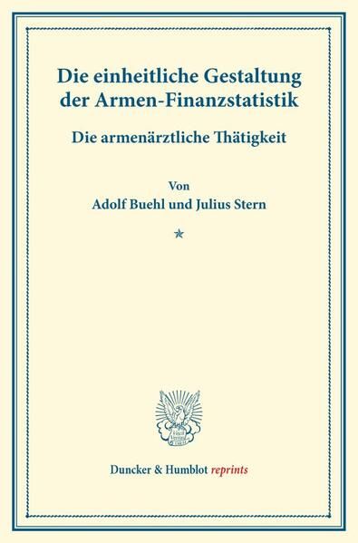 Produktbild: Die einheitliche Gestaltung der Armen-Finanzstatistik.