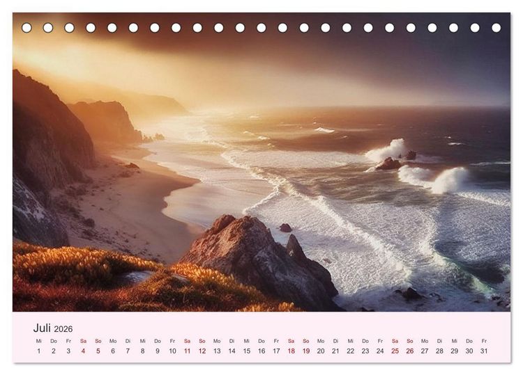 Produktbild: Sturmgetrieben - Der wilde K&uuml;stenkalender (Tischkalender 2026 DIN A5 quer), CALVENDO Monatskalender