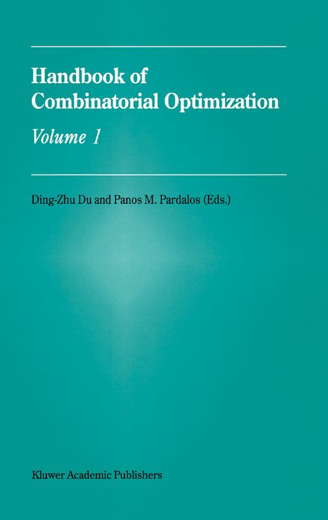 Produktbild: Handbook of Combinatorial Optimization