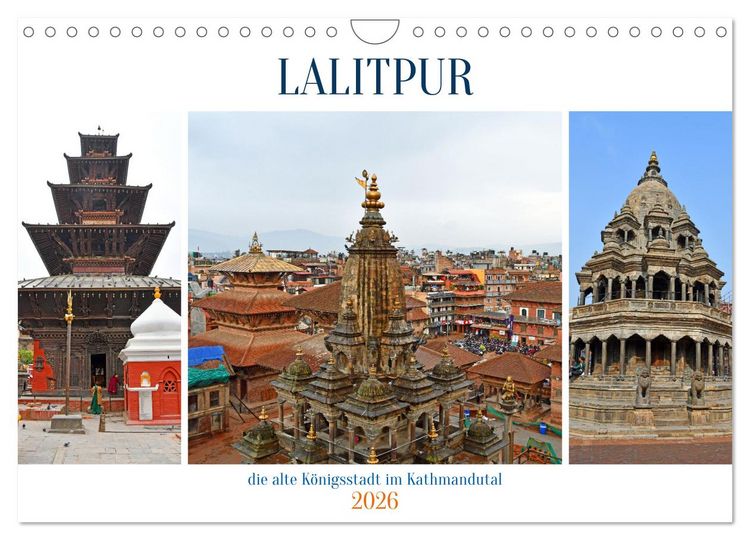 Produktbild: LALITPUR, die alte K&ouml;nigsstadt (Wandkalender 2026 DIN A4 quer), CALVENDO Monatskalender