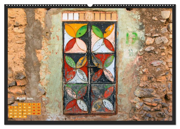 Produktbild: OMAN - Farbenfrohe orientalische T&uuml;ren (hochwertiger Premium Wandkalender 2026 DIN A2 quer), Kunstdruck in Hochglanz
