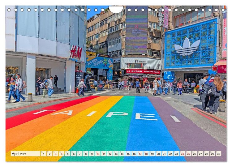 Produktbild: Taipeh &ndash; Tradition trifft Moderne (Wandkalender 2027 DIN A4 quer), CALVENDO Monatskalender