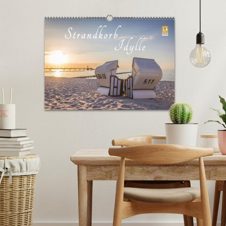 Produktbild: Strandkorb Idylle (Wandkalender 2026 DIN A3 quer), CALVENDO Monatskalender
