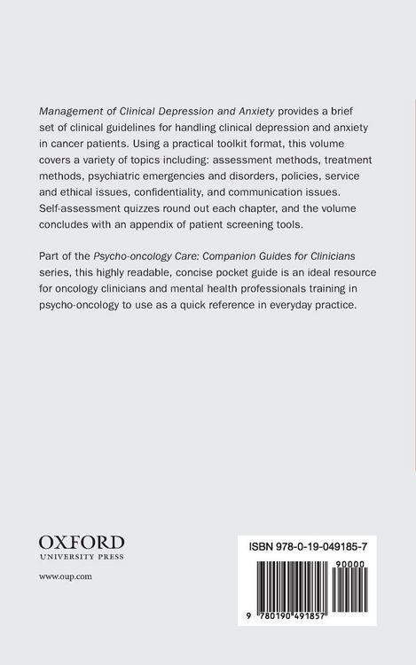 Produktbild: Management of Clinical Depression and Anxiety