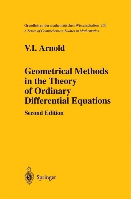 Produktbild: Geometrical Methods in the Theory of Ordinary Differential Equations