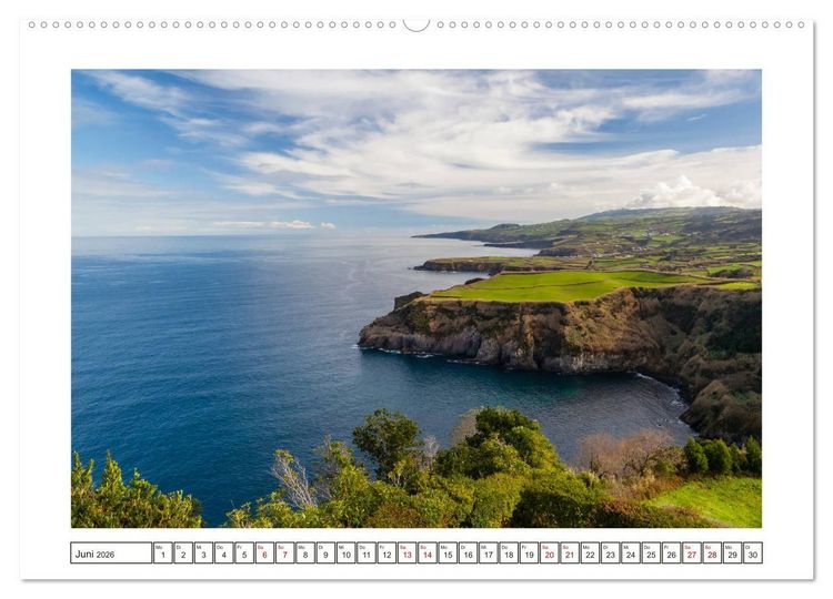Produktbild: S&atilde;o Miguel - Natursch&ouml;nheit der Azoren (Wandkalender 2026 DIN A2 quer), CALVENDO Monatskalender
