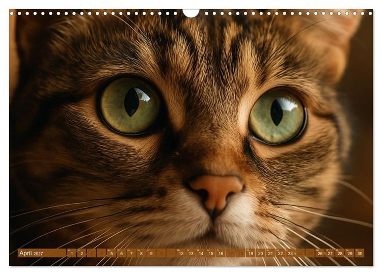 Produktbild: Katzenblicke &ndash; Eleganz und Anmut (Wandkalender 2027 DIN A3 quer), CALVENDO Monatskalender