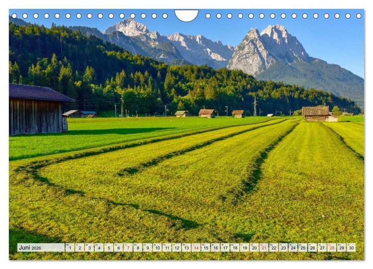 Produktbild: Garmisch-Partenkirchen - Zentrum des Werdenfelser Landes (Wandkalender 2026 DIN A4 quer), CALVENDO Monatskalender