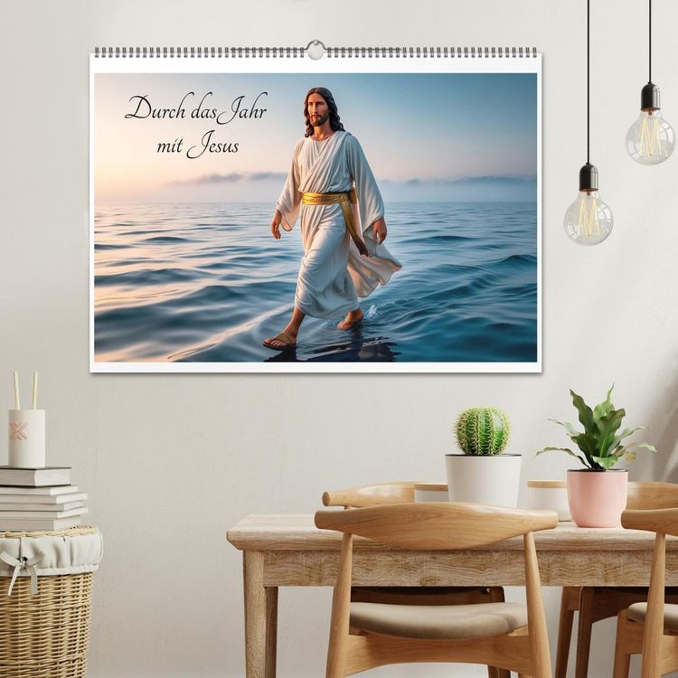 Produktbild: Durch das Jahr mit Jesus (Wandkalender 2026 DIN A2 quer), CALVENDO Monatskalender