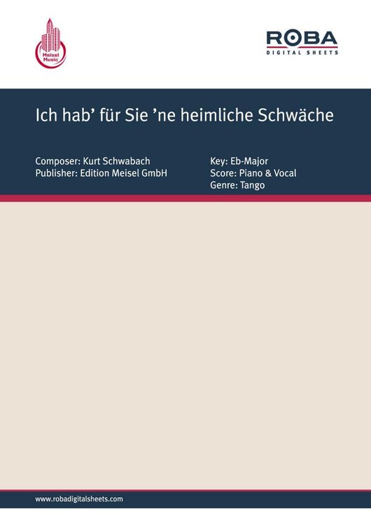 Produktbild: Ich hab' f&uuml;r Sie 'ne heimliche Schw&auml;che