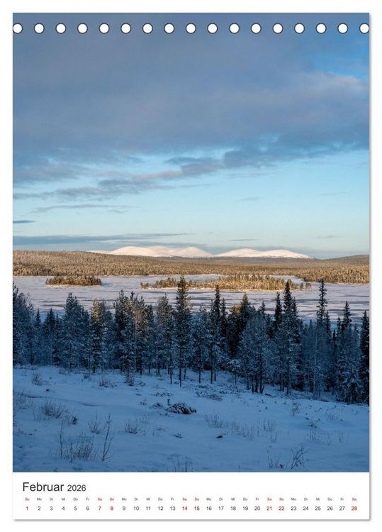 Produktbild: Winter in Lappland - Bezaubernde Sch&ouml;nheit (Tischkalender 2026 DIN A5 hoch), CALVENDO Monatskalender