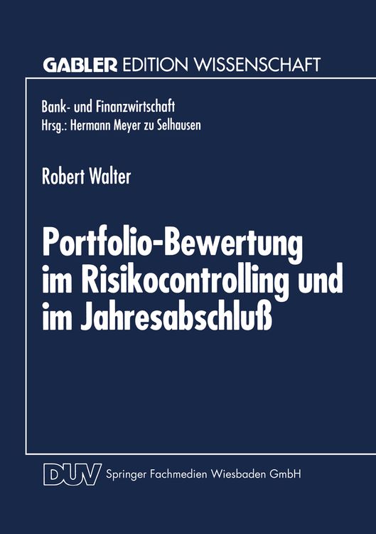 Produktbild: Portfolio-Bewertung im Risikocontrolling und im Jahresabschluß