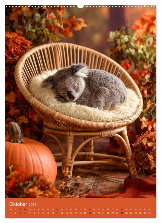 Produktbild: Workaholic - Mach mal Pause und chill wie ein Koala (hochwertiger Premium Wandkalender 2026 DIN A2 hoch), Kunstdruck in Hochglanz