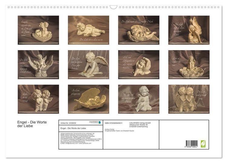 Produktbild: Engel - Die Worte der Liebe (Wandkalender 2027 DIN A2 quer), CALVENDO Monatskalender