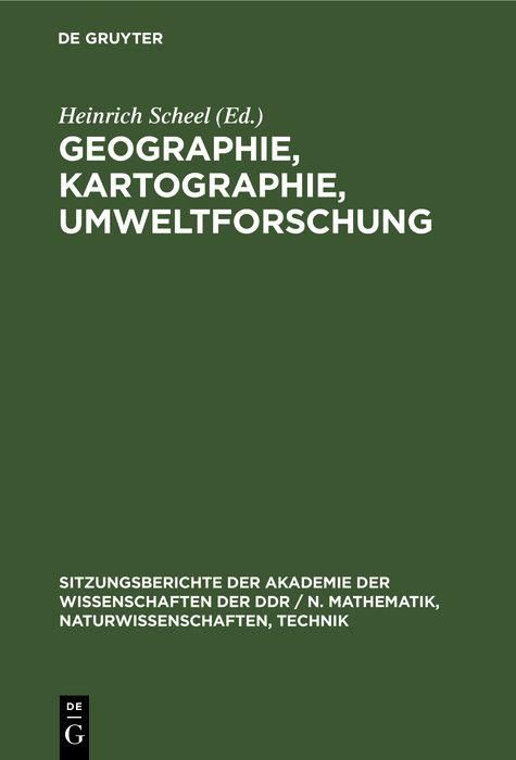 Produktbild: Geographie, Kartographie, Umweltforschung