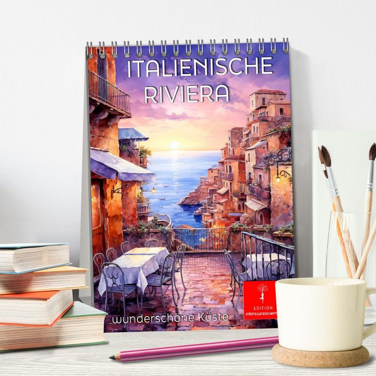 Produktbild: Italienische Riviera - wundersch&ouml;ne K&uuml;ste (Tischkalender 2026 DIN A5 hoch), CALVENDO Monatskalender