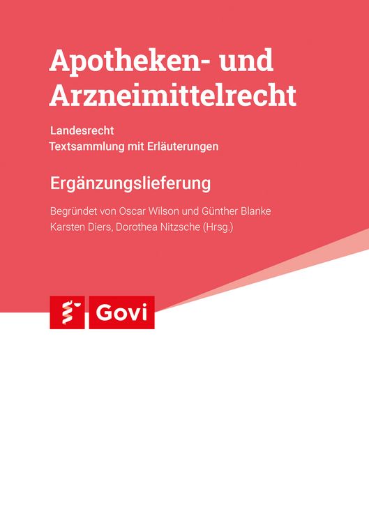 Produktbild: Apotheken- und Arzneimittelrecht - Landesrecht Rheinland-Pfalz 101. Erg&auml;nzungslieferung
