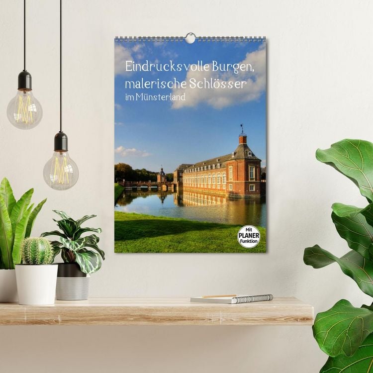 Produktbild: Eindrucksvolle Burgen, malerische Schl&ouml;sser im M&uuml;nsterland (Wandkalender 2026 DIN A3 hoch), CALVENDO Monatskalender
