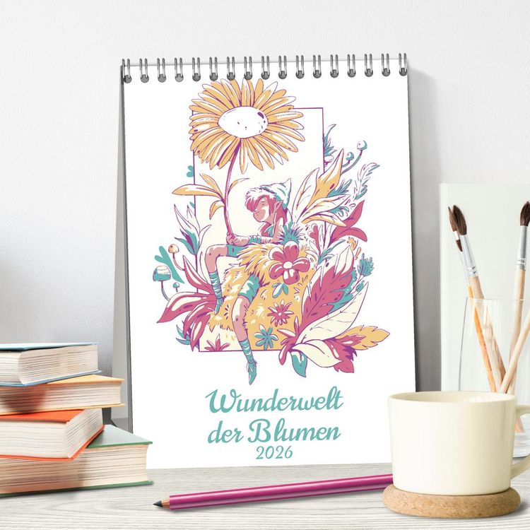 Produktbild: Wunderwelt der Blumen (Tischkalender 2026 DIN A5 hoch), CALVENDO Monatskalender